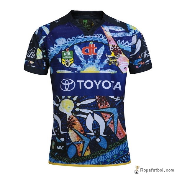 Camiseta Rugby Cowboys Indígena 2016 Azul